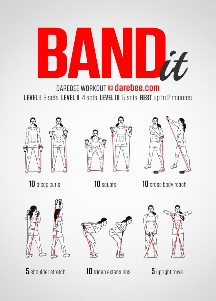 Arm Workout Using Bands