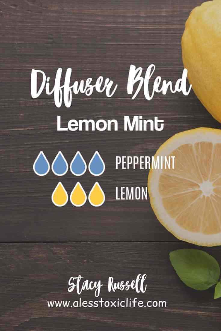 Diffuser Blend using Lemon and Peppermint. 